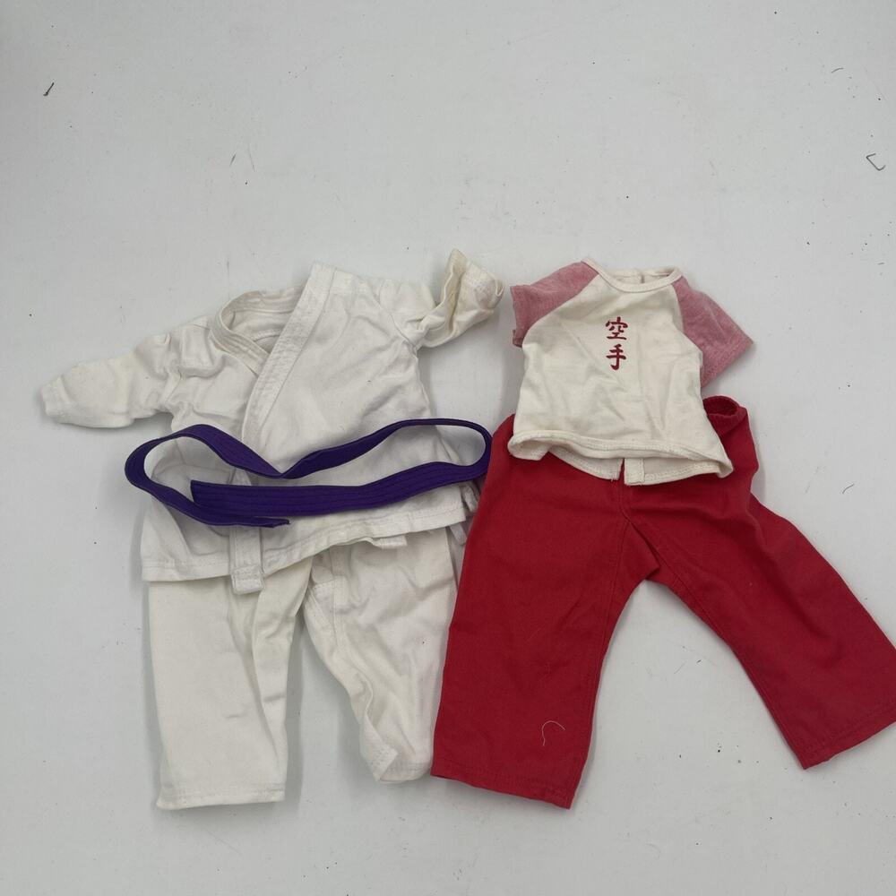 American Girl Karate Martial Arts 2-in-1 Outfit with Belt Used